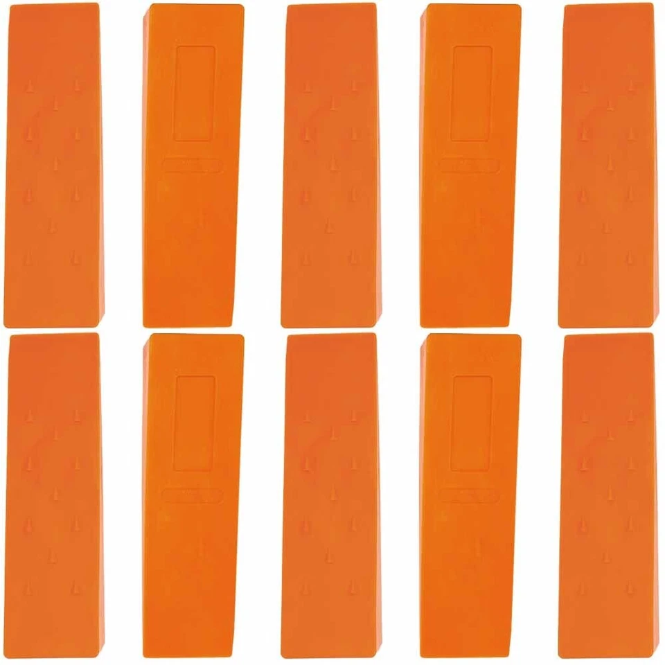 PARTS 4 OUTDOOR 10 Pack 10" Tree Felling Wedge Logging Bucking Falling ABS Plastic (Orange)