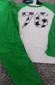 Boys Gymboree 6/7 Soccer Shirt/Green Pants - Picture 1 of 6
