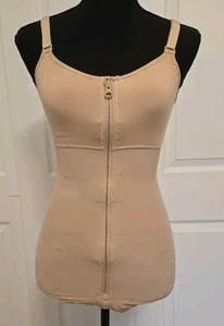 Body donna modellante taglia small beige cerniera occhiello gancio cinturini spandex nylon - Foto 1 di 18