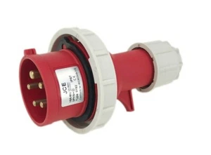JCE 16 Amp 5 Pin Red Trailing Plug 415V IP67 Waterproof rated. 3 Phase - Picture 1 of 2