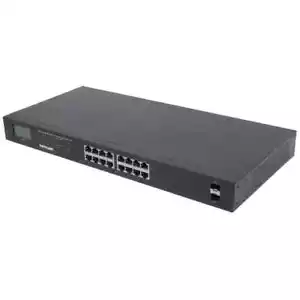 Conmutador Intellinet 561259 16 puertos Gigabit Ethernet PoE+ con 2 puertos SFP - Imagen 1 de 1