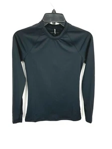ASOS 4505 Athletic Top Womens 2 Black Long Sleeve High Neck Light Compression - Picture 1 of 6
