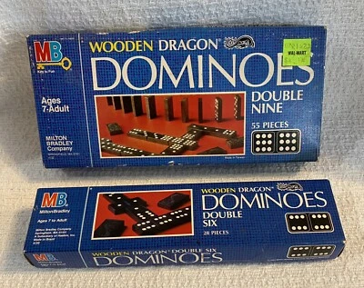 Dominó Dragón Madera Milton Bradley De Colección Doble Seis y Doble Nueve COMPLETO Foto 1 de 4