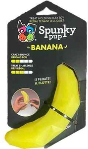 Dog Toy, Treat holder, plastic banana play toy Chewer that bounces by Spunky Pup - Picture 1 of 1