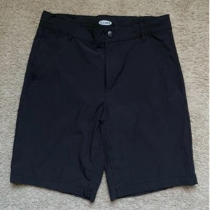Old Navy Mid Rise Flat Front Performance Golf Chino Short Black Boy's Size 12 - Picture 1 of 5