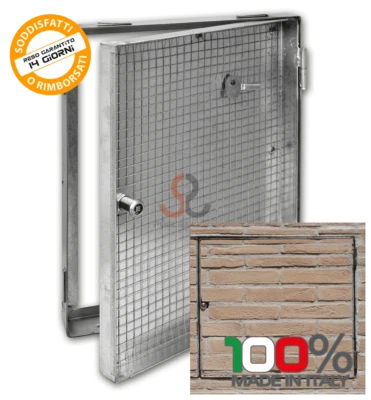 GHOST Sportello a scomparsa per esterni zincato 10/10 per contatore acqua e gas