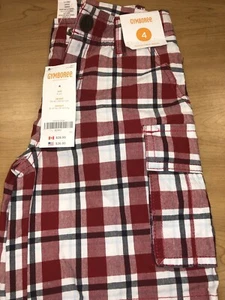 Pantalones Cortos Gymboree para Niños Verano Talla 4 Rojo Blanco a Cuadros Bolsillo Algodón S/XS Nuevos $29 - Imagen 1 de 11