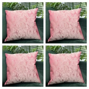 Cushion Covers Set of 4- Red Cranberry Velvet 18X18" 45X45 Cm Throw Pillow Case - Picture 1 of 7