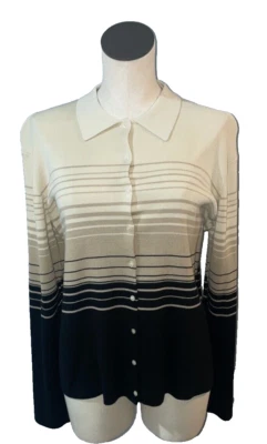 Rena Rowan Vintage NWT Women’s Silk Knit Collared Button Down Cardigan size XL - Image 1 of 4