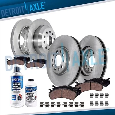 Pastillas de freno rotores de disco delanteros traseros 10 piezas para Jeep Wrangler 2018-2023 con frenos HD Foto 1 de 4