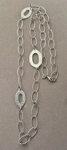 Beautiful Silpada hammered open links oxidized long necklace - Picture 1 of 5