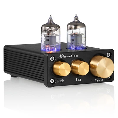 Nobsound NS-10P Mini Röhren Vorverstärker Stereo Vacuum Tube Treble&Bass Preamp