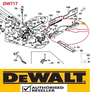 Original DeWalt Ersatz-Rückenanschlag 641411-01 für DW717 Gehrungssäge Typ 1 - Bild 1 von 1