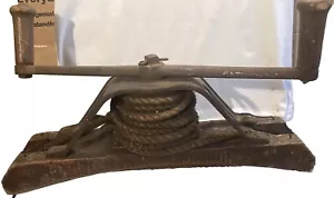 Antique Wooden Windlass Winch Maritime Patented 1832 - Picture 1 of 21