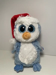 TY Plush Beanie Boos Fairbanks with Santa Hat - 6” Tall - Picture 1 of 8