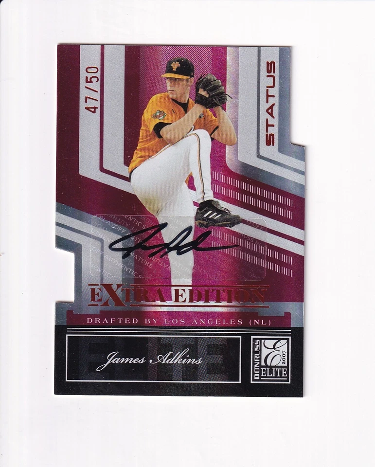 2007 DONRUSS ELITE EXTRA EDITION JAMES ADKINS STATUS AUTO AUTOGRAPH 47/50 - Image 1 of 1