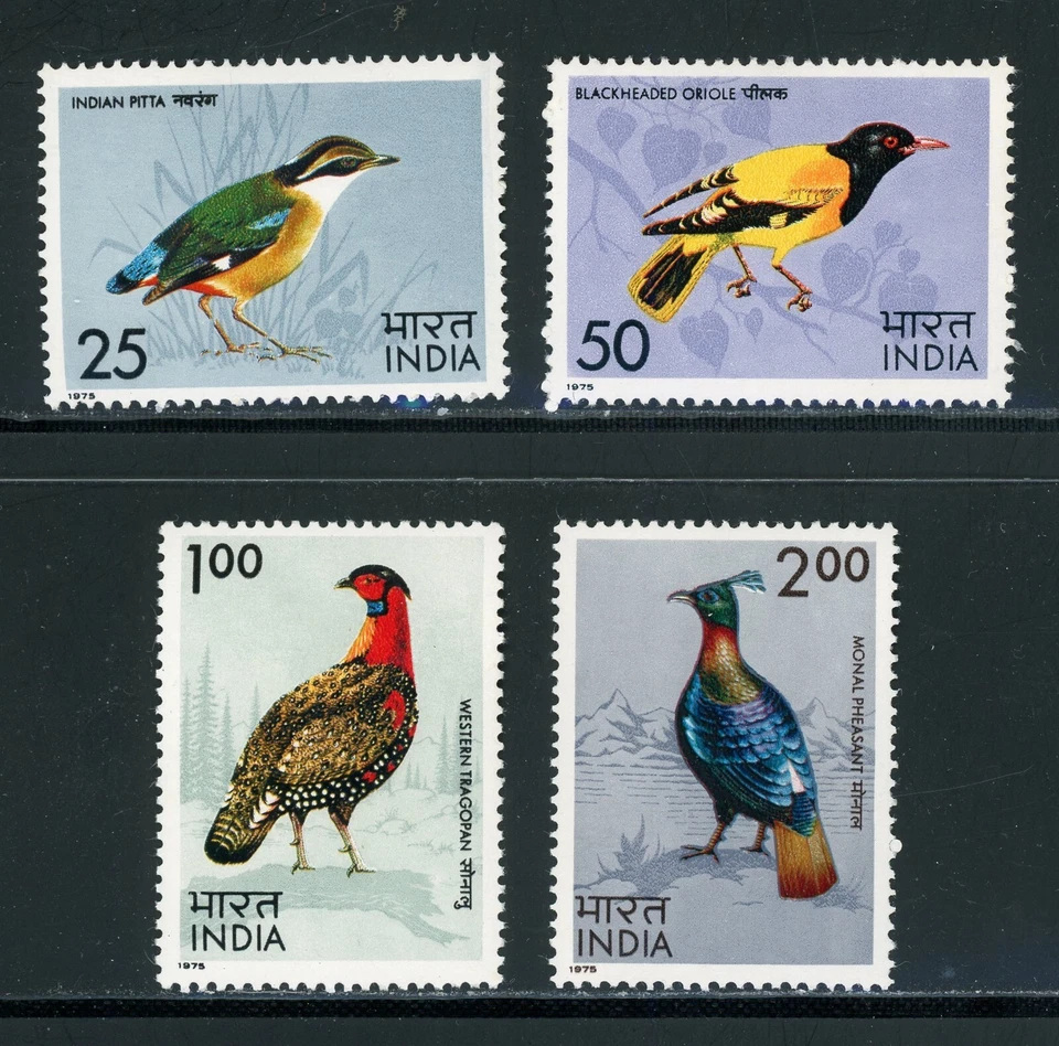 India Scott #656-659 MLH aves fauna CV $10+ 439527 Foto 1 de 1