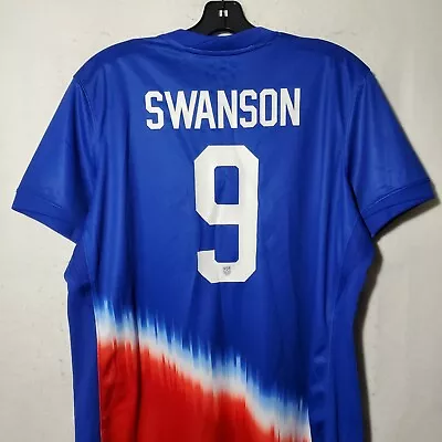 Camiseta deportiva Mallory Swanson XL para mujer Nike USWNT 2024 American Icon visitante #9 estadio Foto 1 de 4