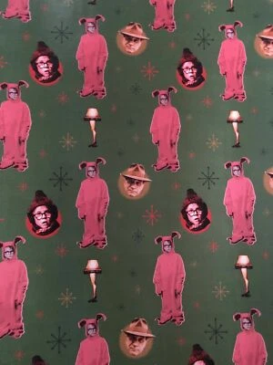A CHRISTMAS STORY GIFT WRAP WRAPPING PAPER FLAT CHRISTMAS HOLIDAY 60 SQ FT TOTAL - Image 1 of 4
