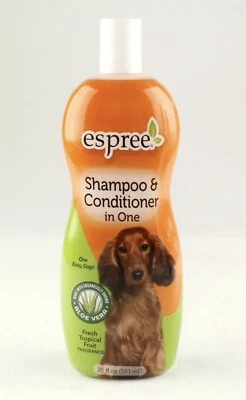 Champú y acondicionador natural para mascotas Espree en uno aseo de perros y gatos 20 oz EE. UU. Foto 1 de 2