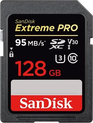 SanDisk Extreme PRO 128GB SDXC Memory Card up to 95MB/s UHS-1 Class 10, U3, V30 - Image 1 of 4