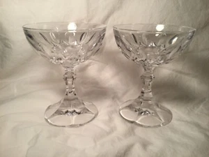 2 - Vintage Crystal Wine, Champagne or sorbet glasses. - Picture 1 of 5