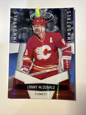 Espejo rojo 241/250 Immortals certificado 2010-11 Lanny McDonald #168 Calgary Flame Foto 1 de 2
