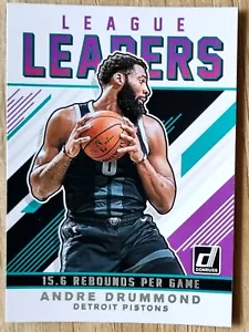 2019-20 Panini Donruss League Leaders #2 Andre Drummond - Pistons - Picture 1 of 2