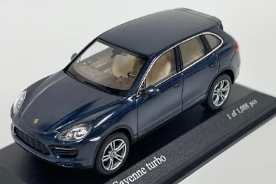 1/43 Minichamps Porsche Cayenne Turbo 2010 IN Blu Metallico 400 069270 BK045B - Immagine 1 di 4