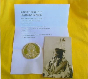 SILVER INVESTMENT CHIEF RUNNING ANTELOPS 5oz & SPIRIT OF COLUMBIA 1oz - Picture 1 of 6