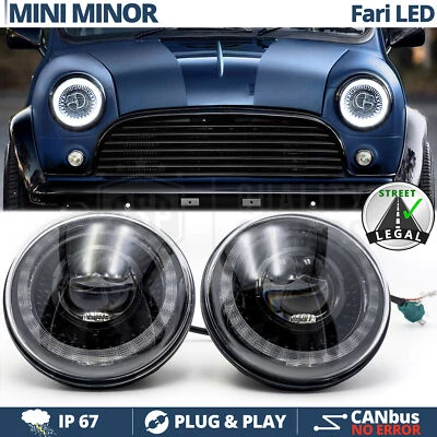 FARI Full LED Per MINI-MINOR Classic Luce Bianca 6500K DRL Dinamico OMOLOGATI - Immagine 1 di 4