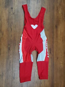 Bergamo Mens Large Cycling Bibtights 3/4 Fleece Italy 16" 15" (Damaged pad) - Picture 1 of 11