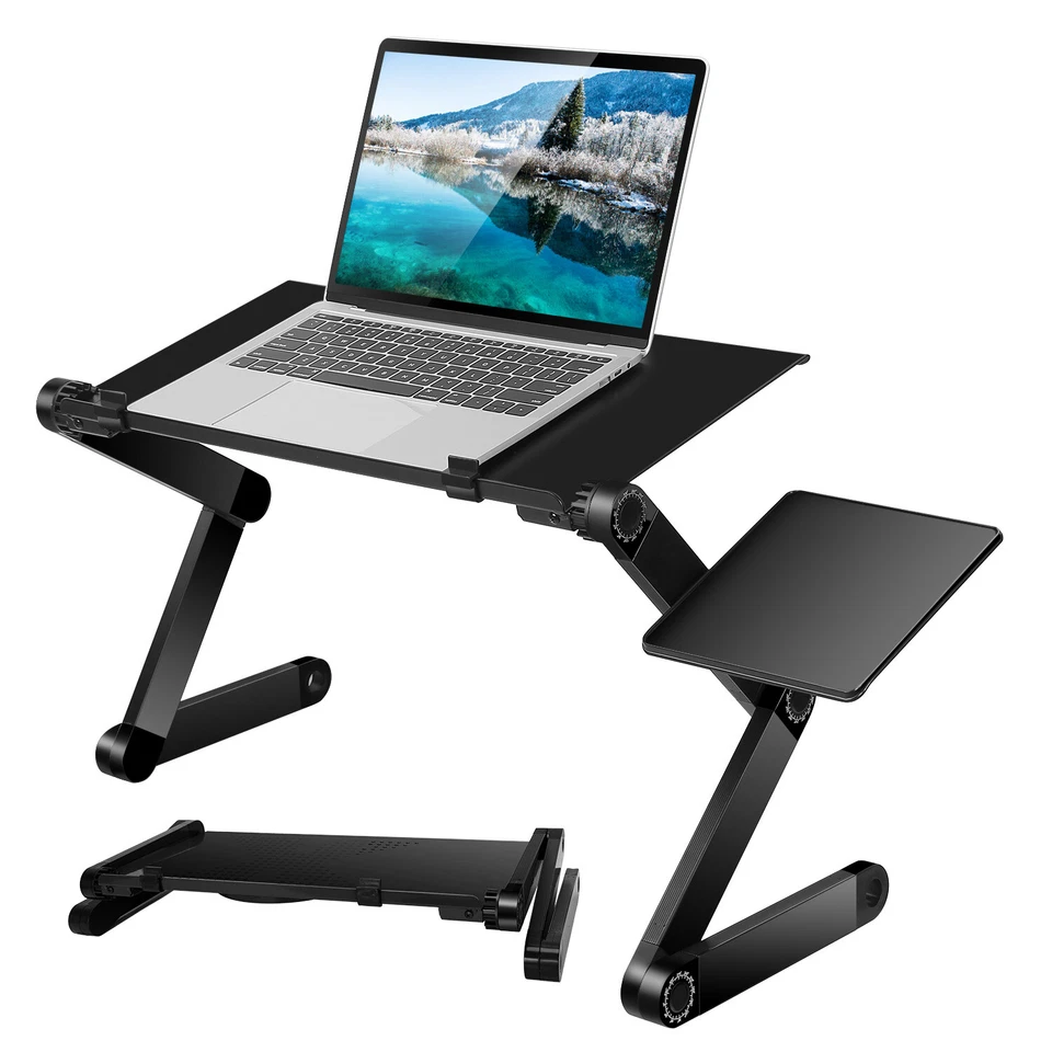 Adjustable & Foldable Laptop Table With Mouse Board