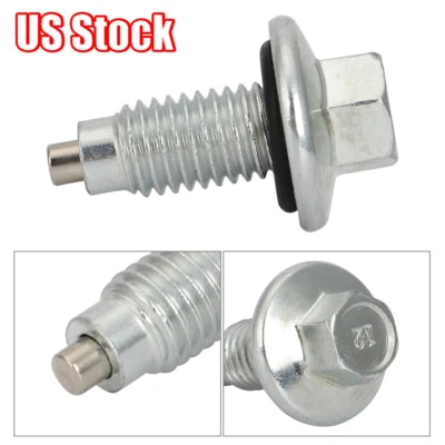 Tapón de drenaje de aceite magnético con juego de juntas MDP5721 para camionetas Ford Lincoln Mazda GMC Foto 1 de 4