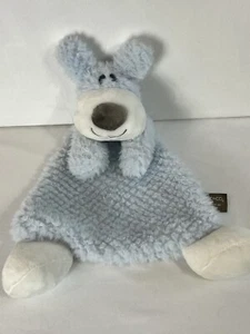 Demdaco Puppy Dog Lovey Plush Security Blanket Rattle Baby Toy Blue 12" 2018 - Picture 1 of 10