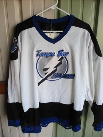 Vintage 1990's Tampa Bay Lightning CCM Muska Hockey Jersey Cover