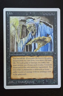 Magic The Gathering MTG LICH Unlimited Edition NM Near Mint - Image 1 of 2