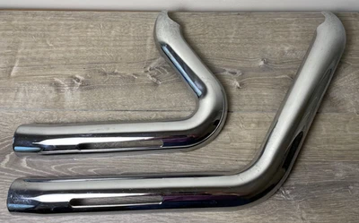 Harley-Davidson Softail Breakout Fatboy Exhaust Heatshield Set Slotted Chrome - Image 1 of 4