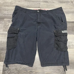 Vintage Y2K Union Bay Cargo Shorts Men's Size 40 Baggy Navy Blue Skate Grunge - Picture 1 of 7