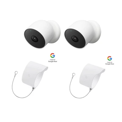 Google 2 Pack Battery-Powered Nest 1080p HD Security Cameras - Image 1 of 4