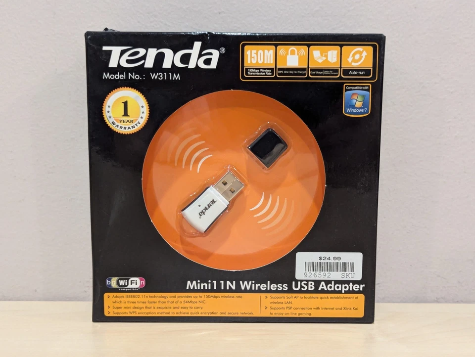 Tenda N150 Wireless WiFi Network Adapter-Nano Size - Image 1 of 2