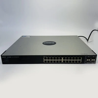 Linksys SGE2000 24-Port Gigabit Managed Network Ethernet Switch Rackmount Cisco - Image 1 of 4