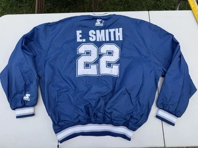 Chaqueta cortavientos suéter Emmitt Smith de colección años 90 Starter Dallas Cowboys para hombre L Foto 1 de 4