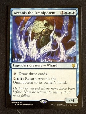 1x Arcanis the Omnipotent (080) Commander 2017 LP MTG Magic the Gathering x1 MKE - Image 1 of 2