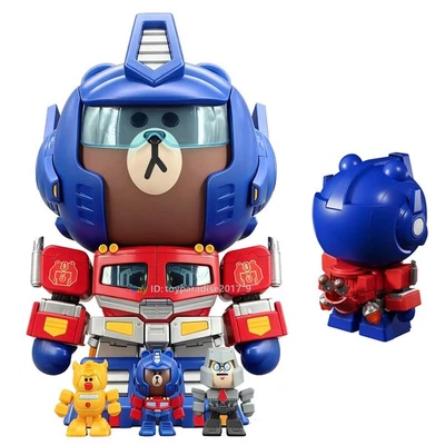 Blokees Transformers Line Friends Optimus Prime × Brown Sally Boss Action Figure - Image 1 of 4