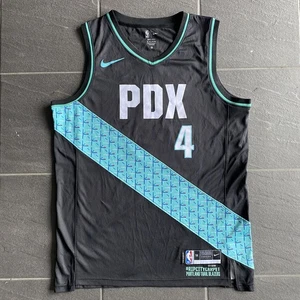Nike NBA Portland Trail Blazers PDX Jersey XXL Thybulle #4 City Edition Black - Picture 1 of 14