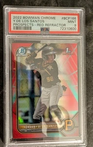 2022 Bowman Chrome #bcp166 Yordany De Los Santos Red Refractor /5 PSA 5 POP 2 2^ - Bild 1 von 6