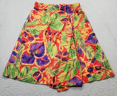 Pantalones Cortos Ann Taylor Mujer M Multi Floral Seda Ligeros Elásticos Cintura Envoltura Frontal Foto 1 de 4