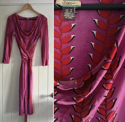 Issa London Pink / Red Christmas Party Dress - Size 10 / 12 - Image 1 of 4