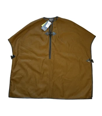 Pendleton Womens Leather Trim Eco-Wise Wool Cape Poncho Equestrian Size L-XL NWT - Image 1 of 4